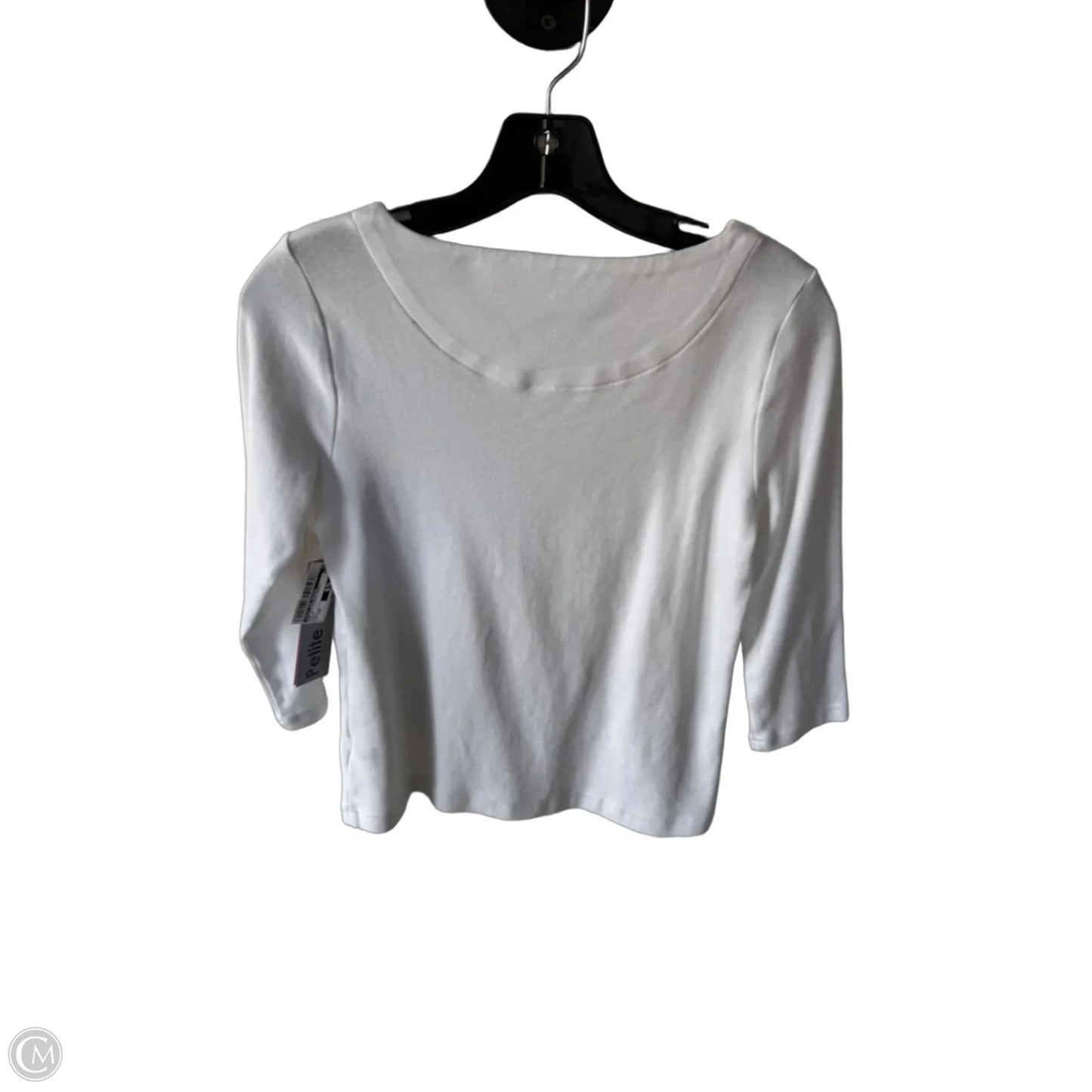 Top 3/4 Sleeve Basic By Croft And Barrow In White, Size: Xsp