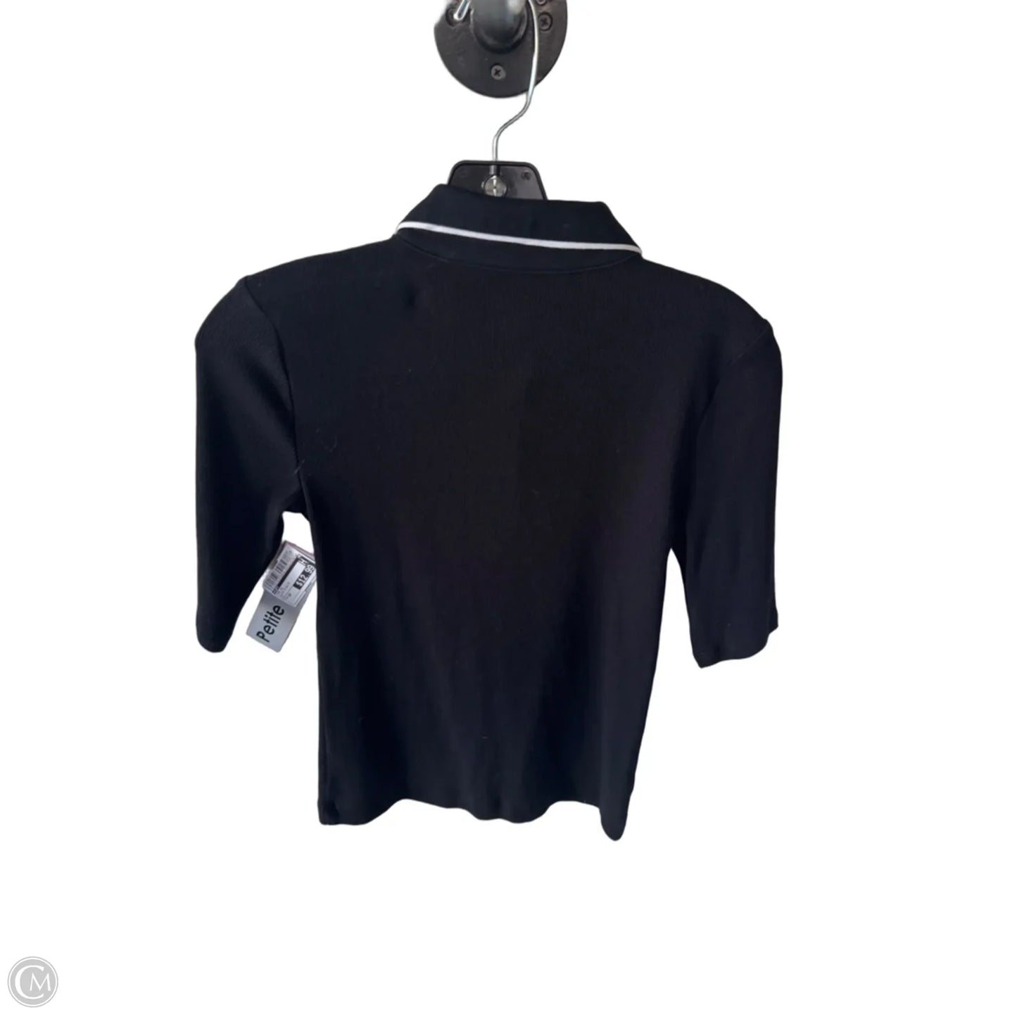 Top Short Sleeve By Loft In Black & White, Size: Sp
