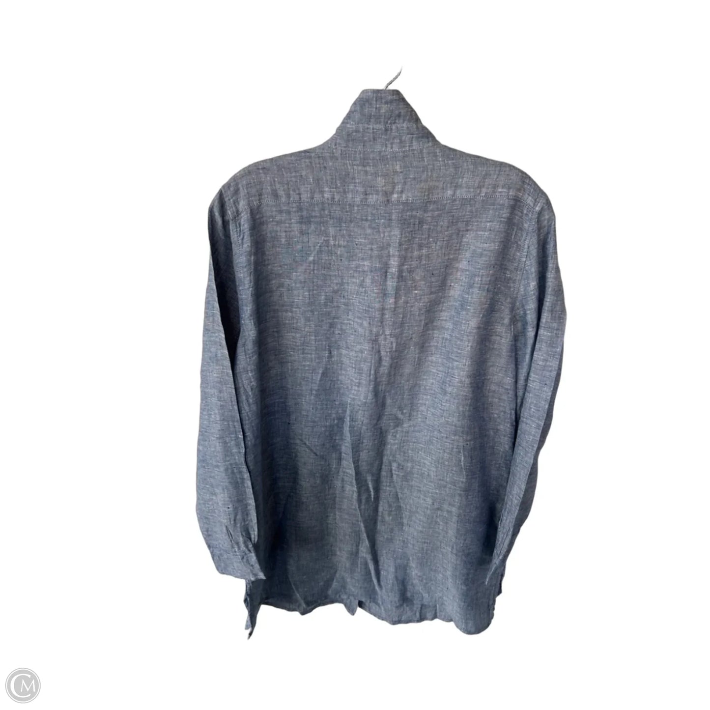 Tunic 3/4 Sleeve By Garnet Hill In Blue, Size: M