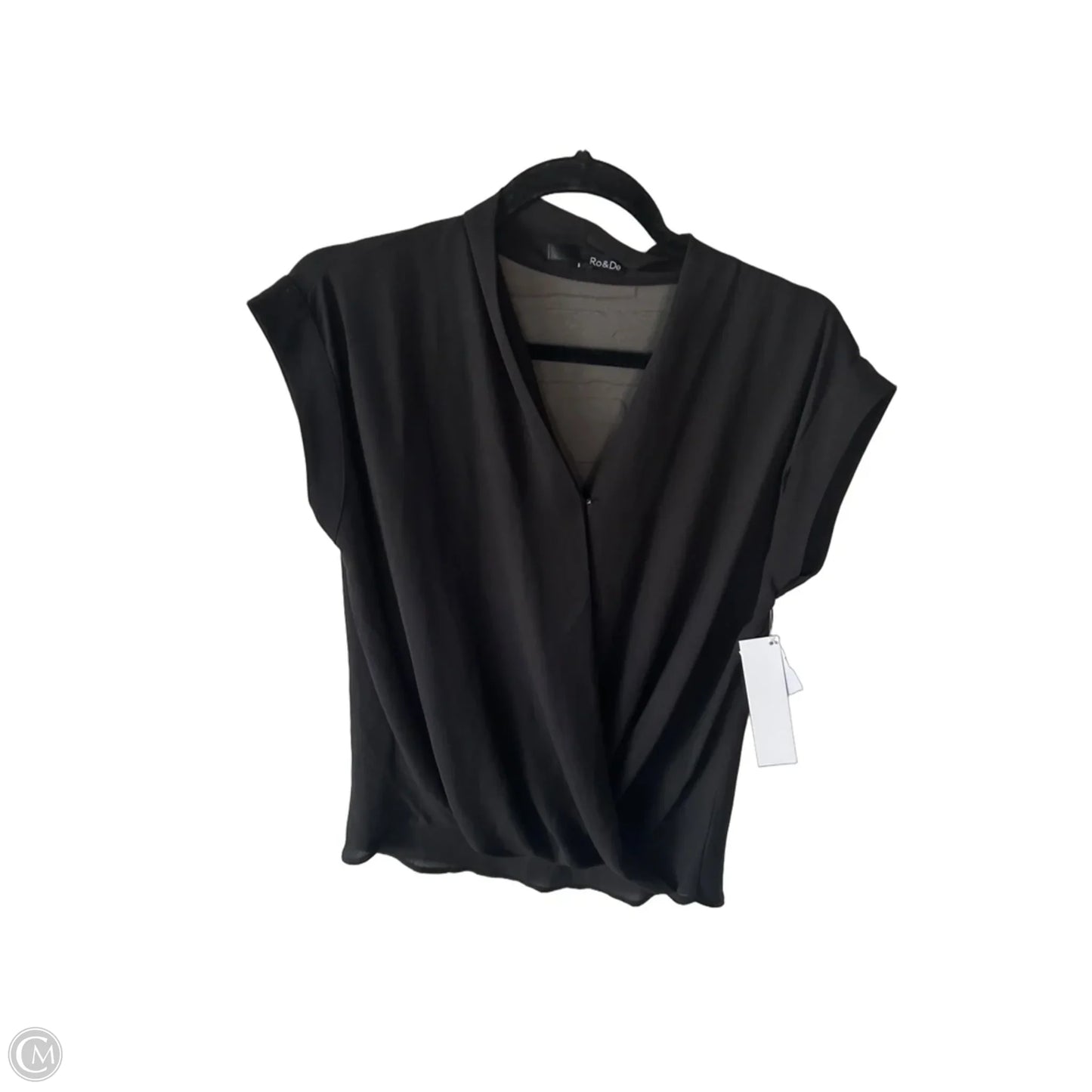 Top Short Sleeve By Ro & De In Black, Size: M