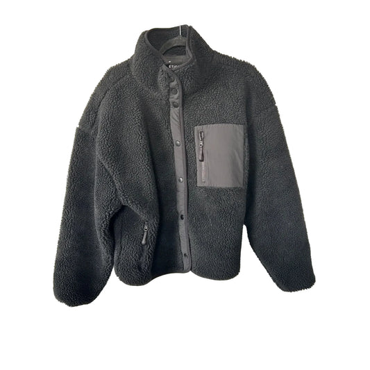 Jacket Faux Fur & Sherpa By Fabletics In Black, Size: L