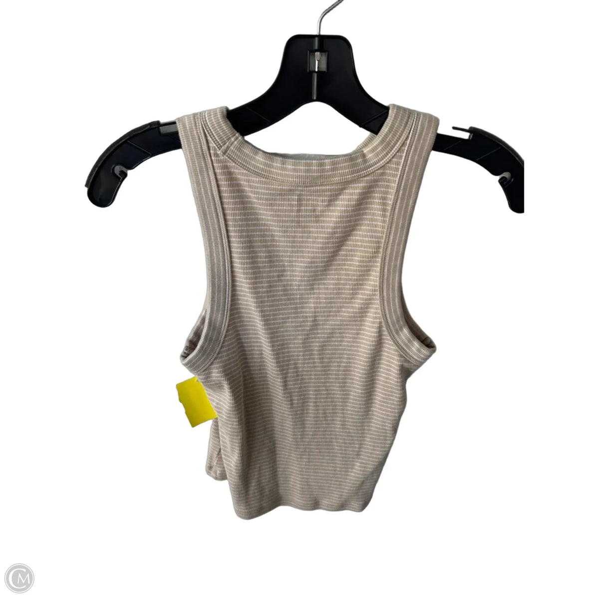 Top Sleeveless Basic By Old Navy In Tan & White, Size: M