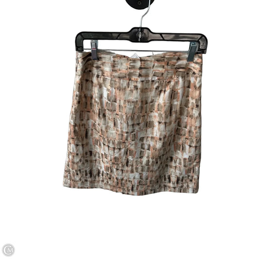 Skirt Mini & Short By Ann Taylor In Orange & Tan, Size: 0