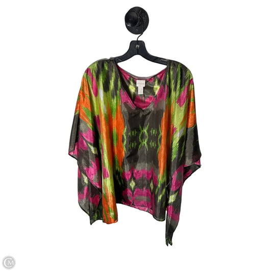 Poncho By Chicos In Brown & Green, Size: L