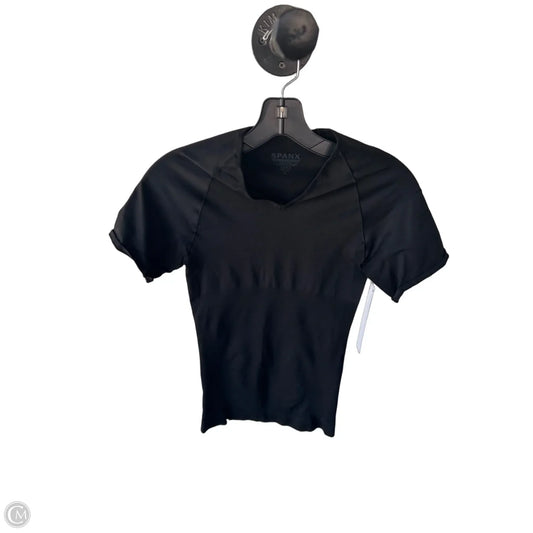Top Short Sleeve By Spanx In Black, Size: L