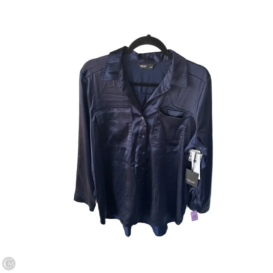 Top Long Sleeve By Simply Vera In Blue, Size: L