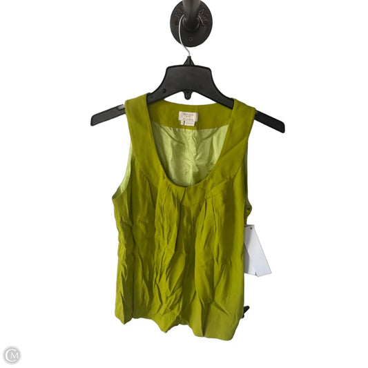 Top Sleeveless Designer By Kate Spade In Green, Size: S