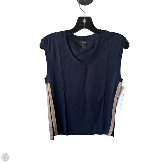 Top Sleeveless By J. Crew In Blue & Gold, Size: S