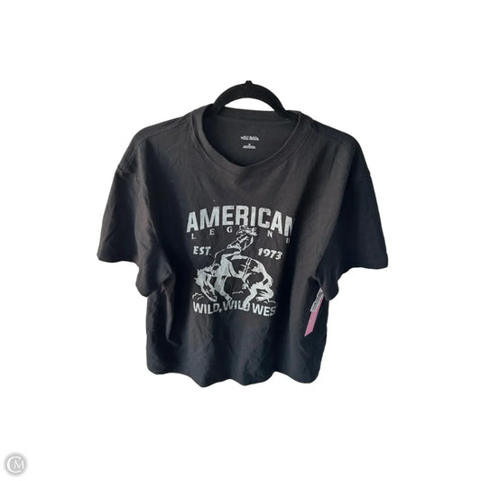 Top Short Sleeve Basic By Wild Fable In Grey, Size: M