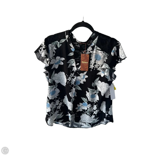 Top Short Sleeve By Clothes Mentor In Black & Blue, Size: Xl