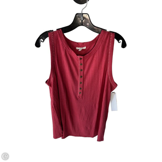 Top Sleeveless By Maurices In Pink & Tan, Size: 1x