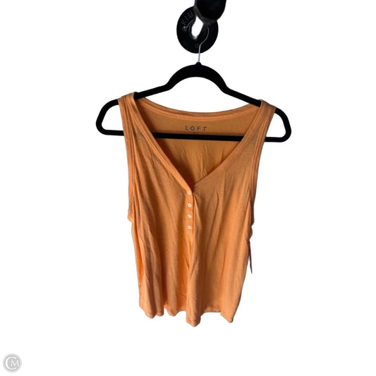 Top Sleeveless By Loft In Orange, Size: Xl