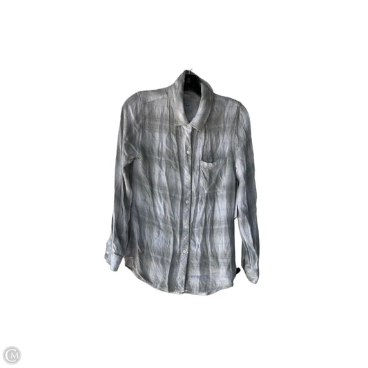 Top Long Sleeve By Rails In Grey & White, Size: Xs
