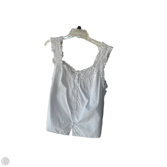 Top Sleeveless By Rebecca Taylor In White, Size: Xl