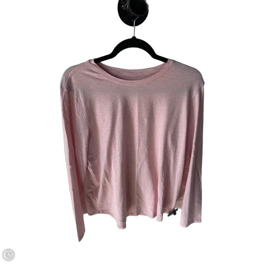 Athletic Top Long Sleeve Crewneck By Lululemon In Pink, Size: M
