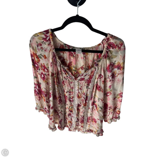 Top 3/4 Sleeve By Bila In Pink & Purple, Size: S