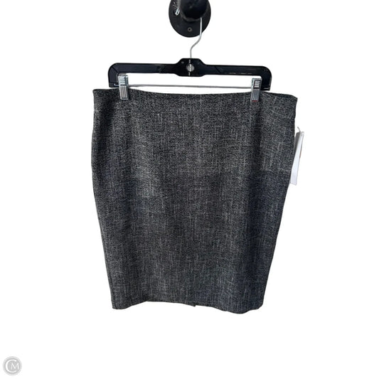 Skirt Midi By Ann Taylor In Black & Grey, Size: 14