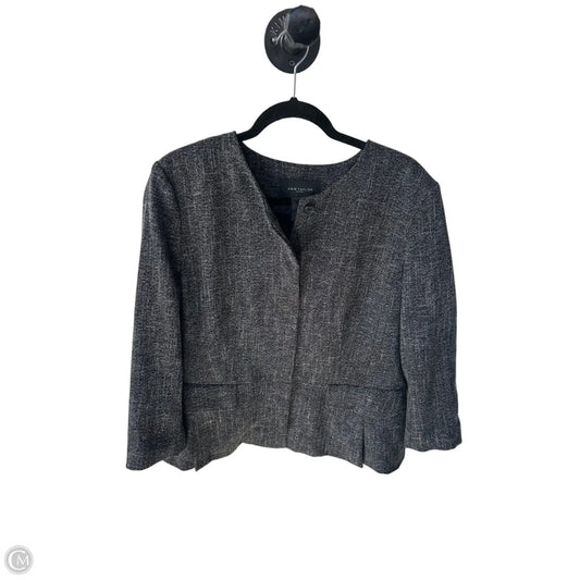 Blazer By Ann Taylor In Black & Grey, Size: Xl