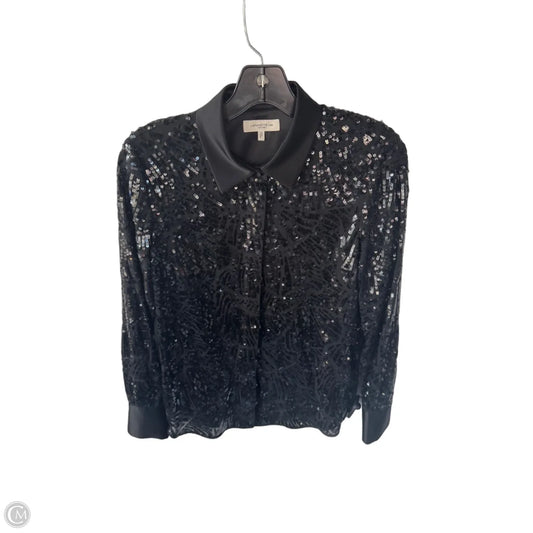 Top Long Sleeve Designer By Lafayette 148 In Black, Size: Xs