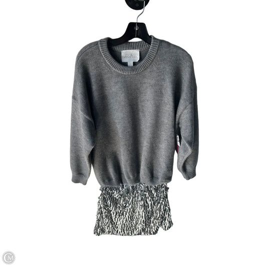 Dress Sweater By Mare Mare In Grey & Silver, Size: S