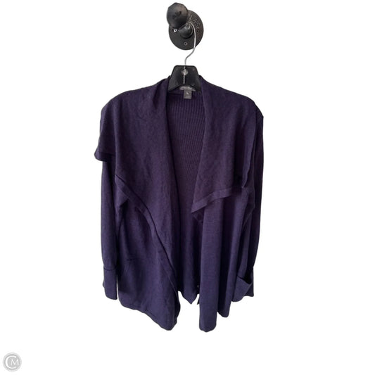 Sweater Cardigan By Eddie Bauer In Purple, Size: L