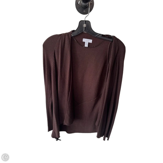 Sweater Cardigan By Charter Club In Brown, Size: L