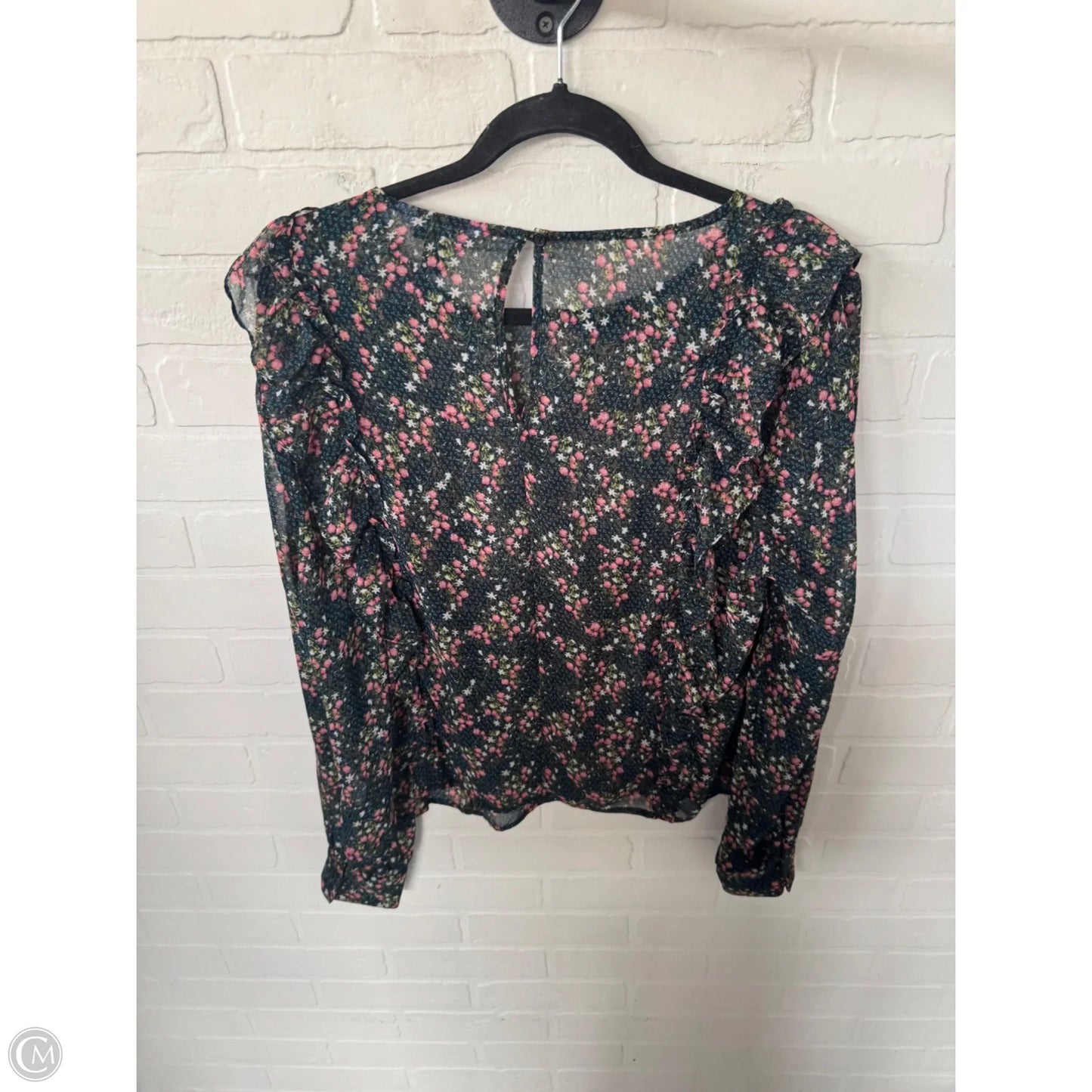 Top Long Sleeve By Clothes Mentor In Black & Blue, Size: Xl