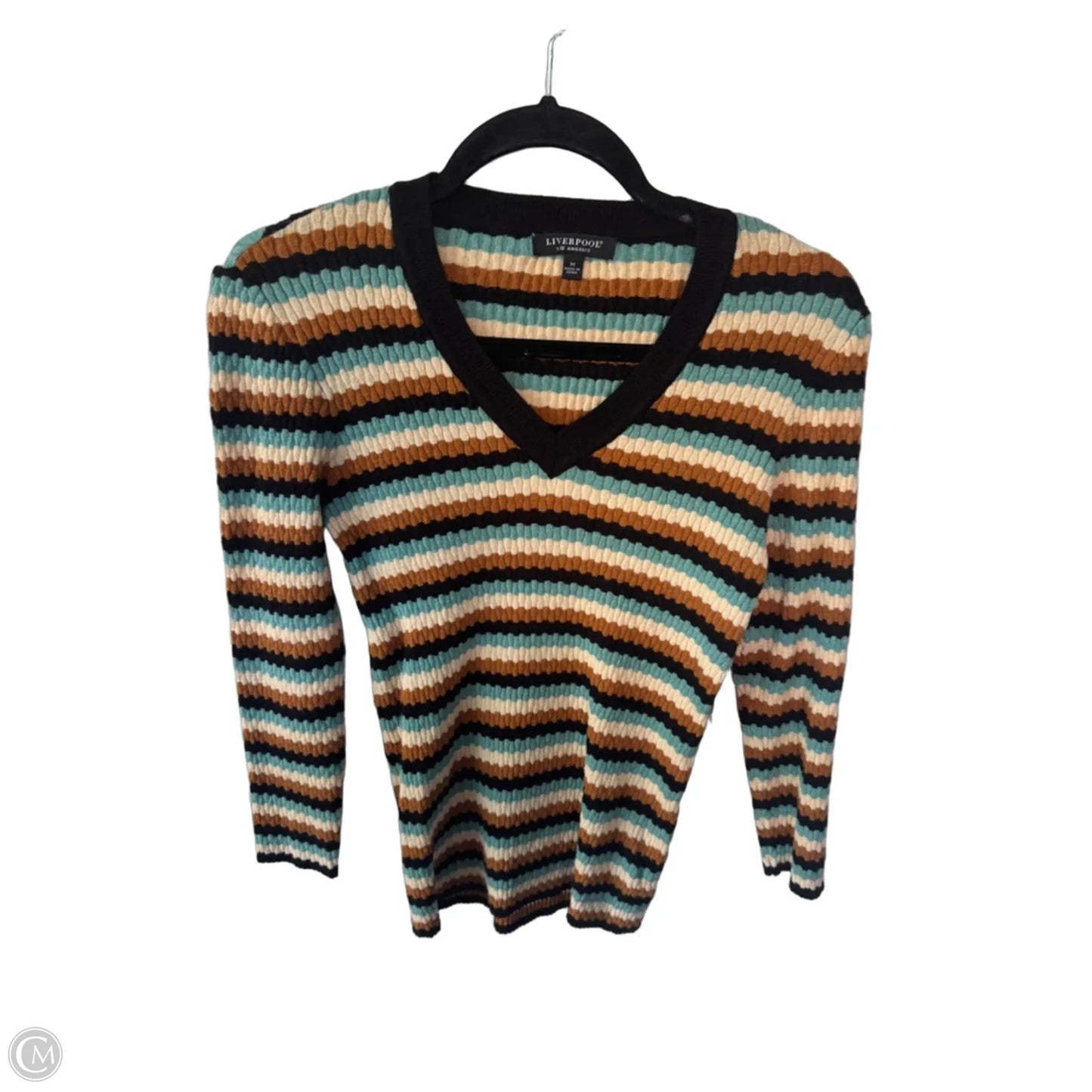 Sweater By Liverpool In Black & Cream, Size: M