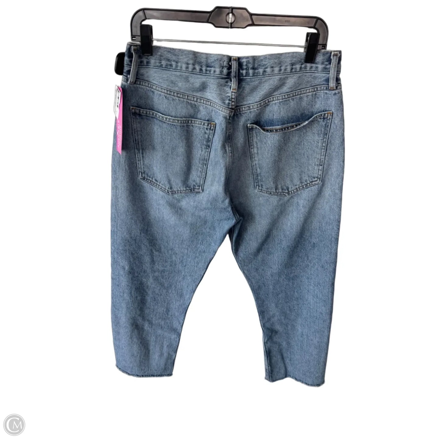 Jeans Straight By Agolde In Blue Denim, Size: 10