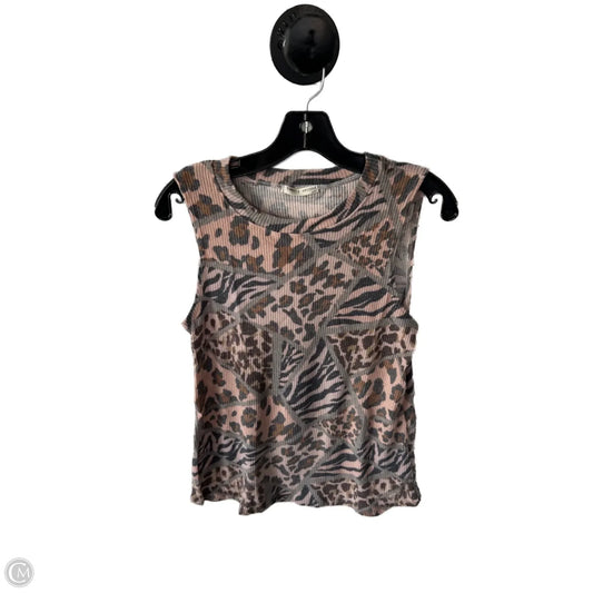 Top Sleeveless By Clothes Mentor In Grey & Pink, Size: M