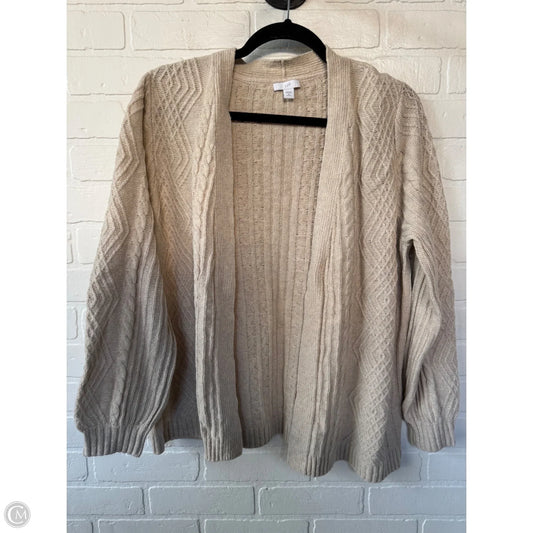 Sweater Cardigan By J. Jill In Cream, Size: M