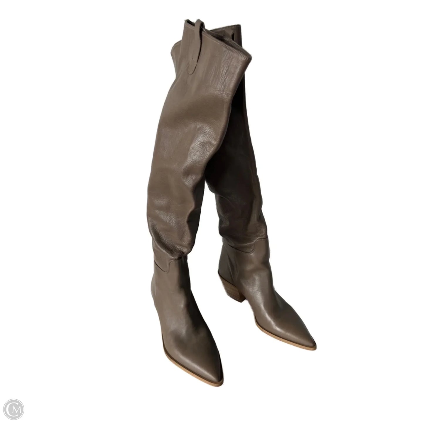 Boots Knee Flats By Zara Women In Tan, Size: 8.5