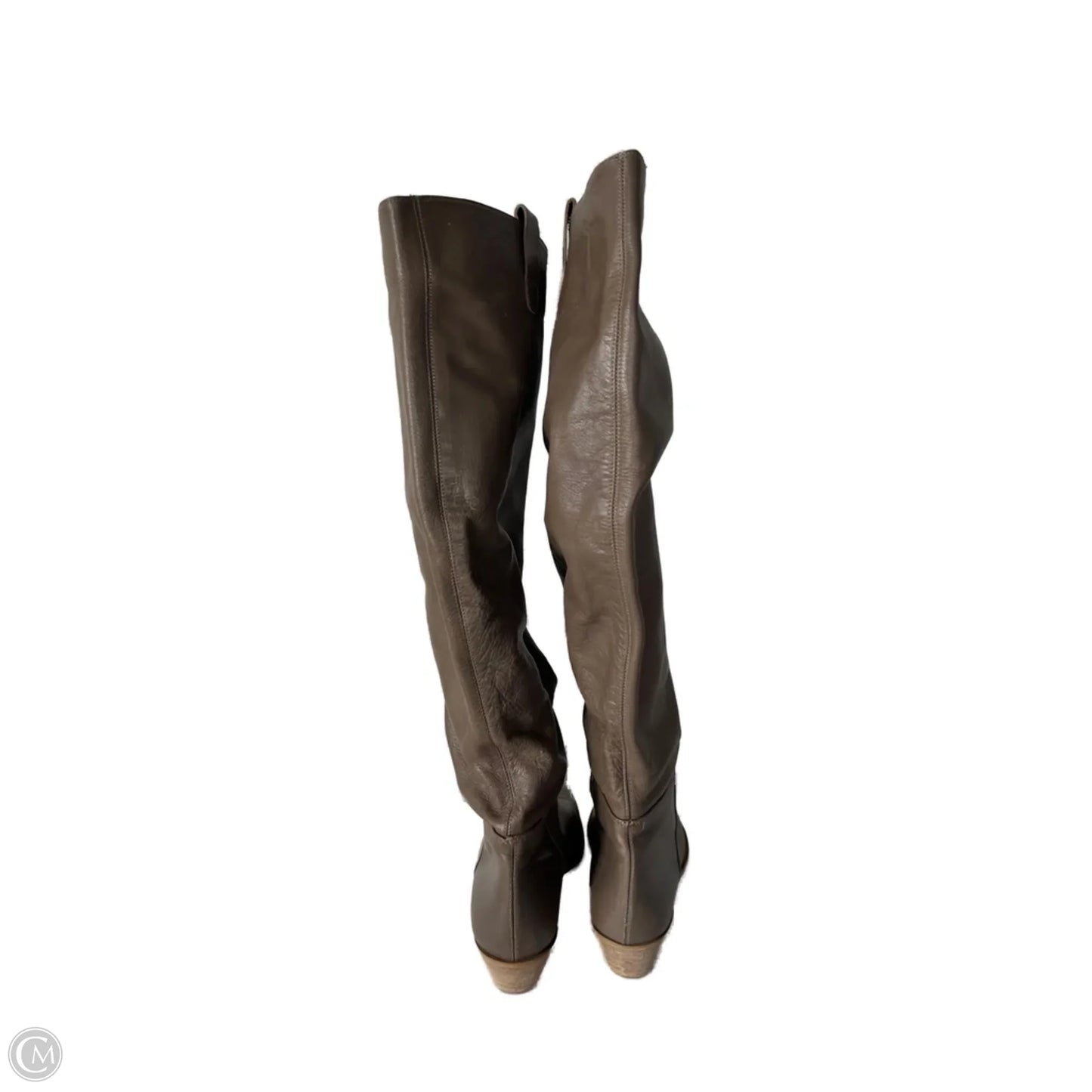 Boots Knee Flats By Zara Women In Tan, Size: 8.5