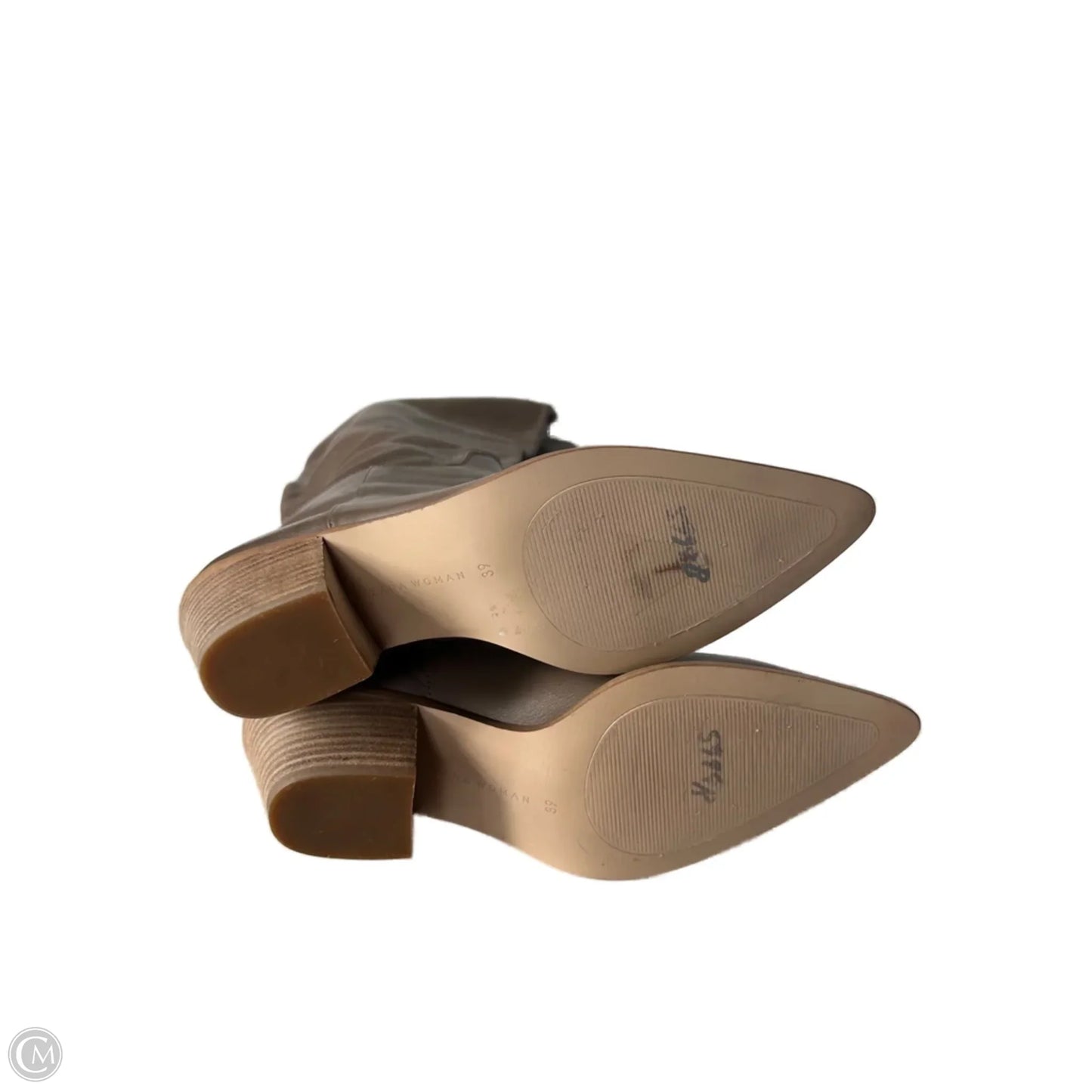 Boots Knee Flats By Zara Women In Tan, Size: 8.5