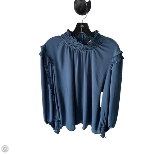 Top Long Sleeve By Oddi In Blue, Size: 1x