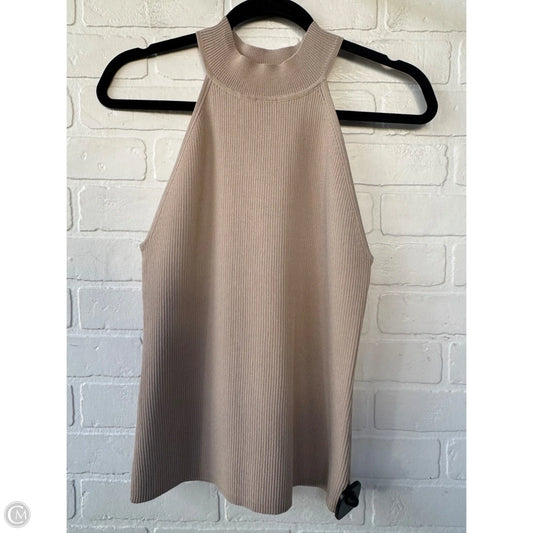 Vest Sweater By Halogen In Tan, Size: M
