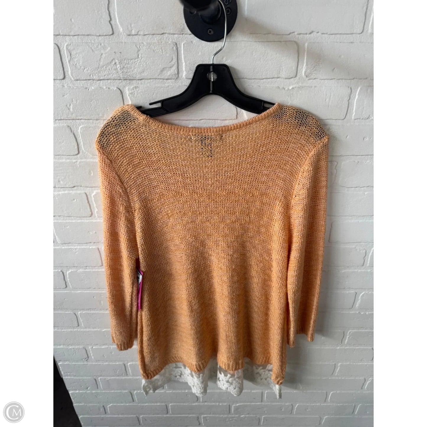 Sweater By Style And Company In Orange, Size: L