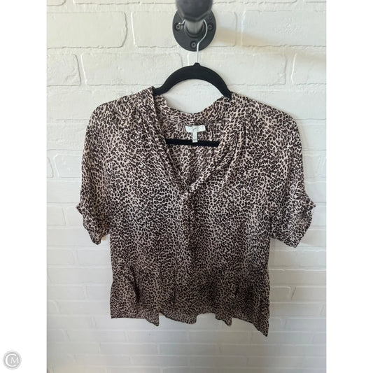 Top Short Sleeve By Joie In Animal Print, Size: S
