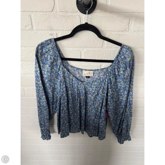 Top Long Sleeve By Universal Thread In Blue & Purple, Size: S