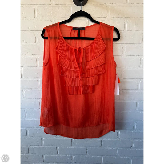 Top Sleeveless By Bcbgmaxazria In Orange, Size: M