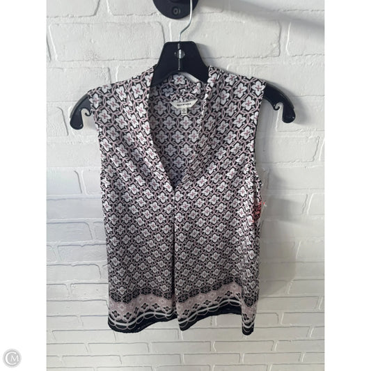 Top Sleeveless By Max Studio In Black & White, Size: Xs