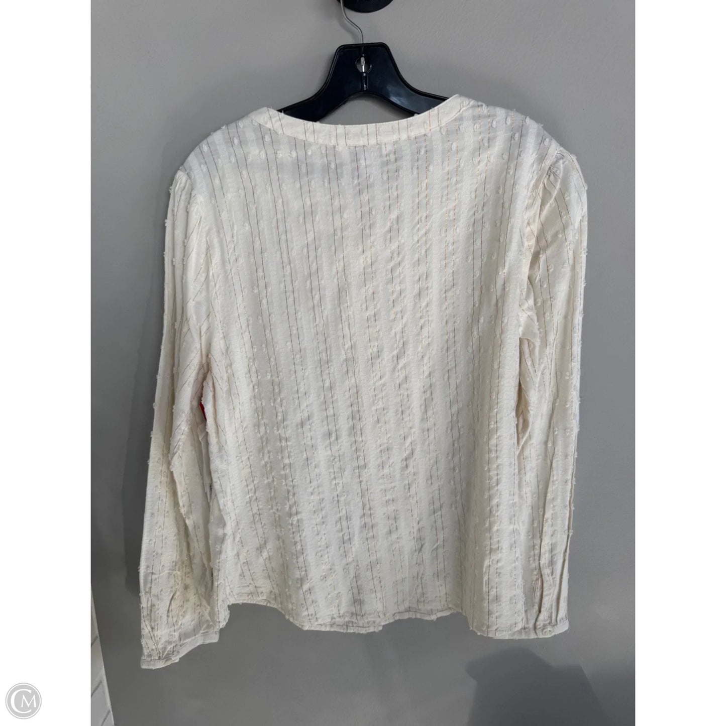 Top Long Sleeve By Croft And Barrow In Tan, Size: M