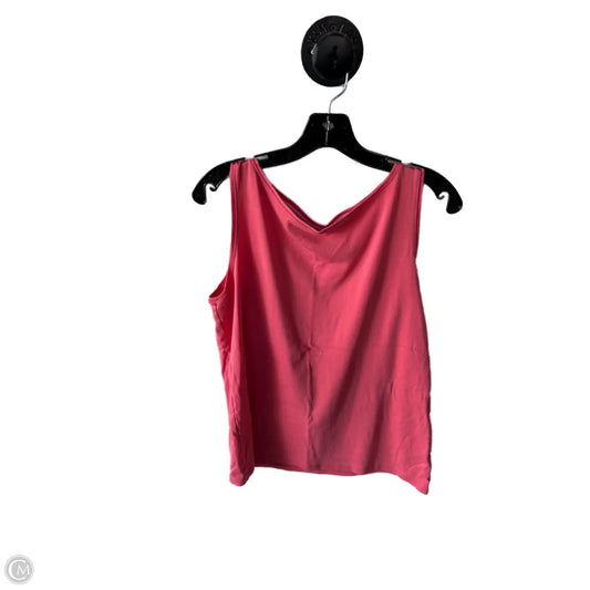 Top Sleeveless By Talbots In Pink, Size: L