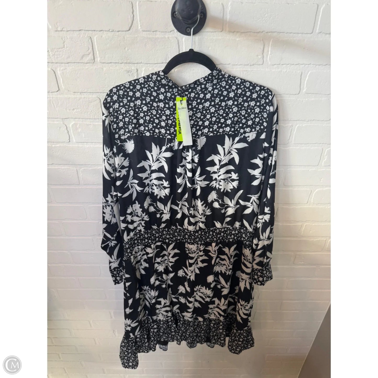 Dress Casual Midi By Sam Edelman In Black & Grey, Size: 1x