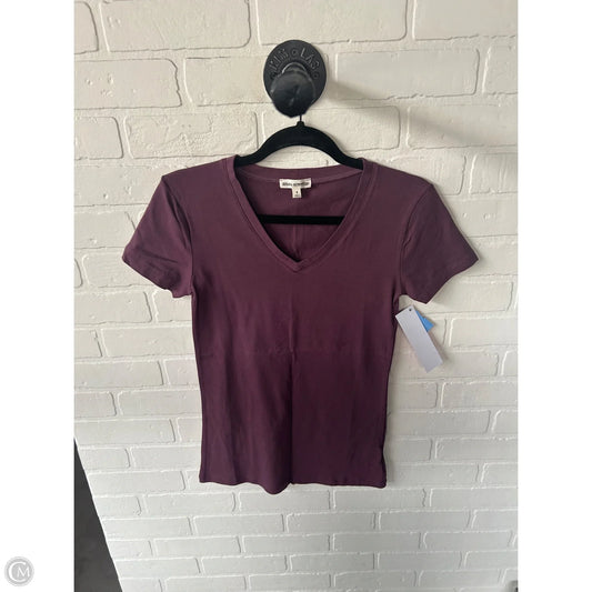Top Short Sleeve Basic By Zenana In Purple, Size: S