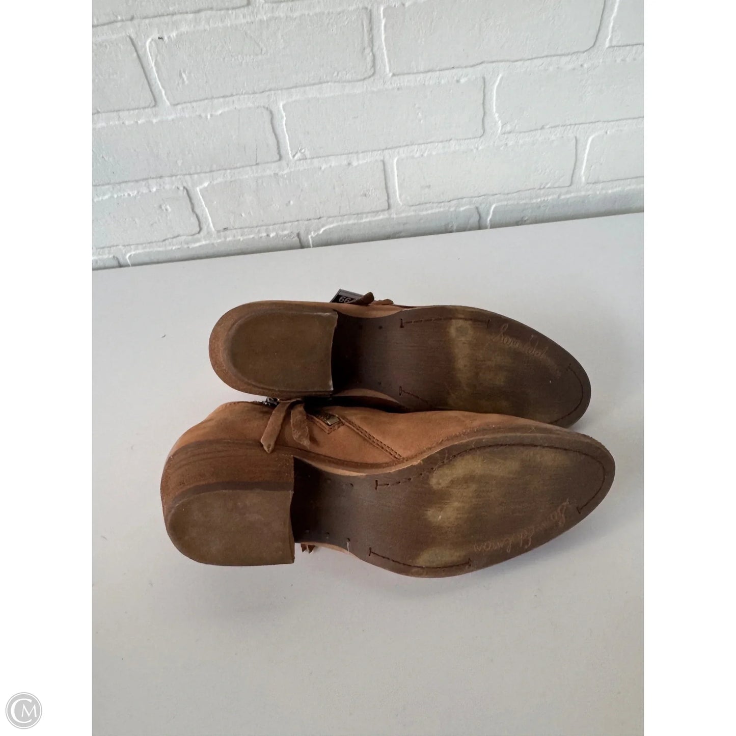 Boots Ankle Heels By Sam Edelman In Tan, Size: 7.5