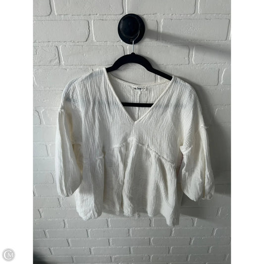 Top Short Sleeve By In Loom In White, Size: S