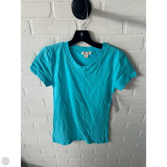 Top Short Sleeve Basic By Zenana In Blue, Size: M