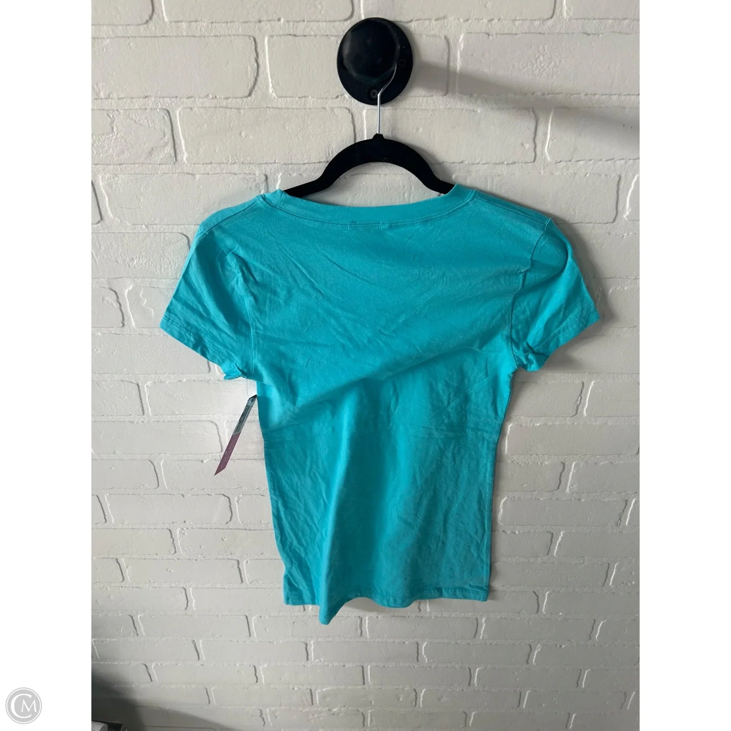 Top Short Sleeve Basic By Zenana In Blue, Size: M