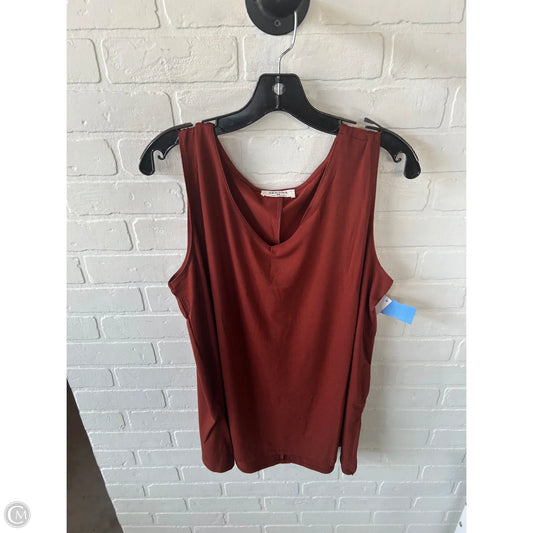 Top Short Sleeve Basic By Zenana In Brown, Size: 2x